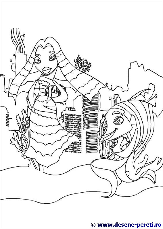 shark tale desene colorat